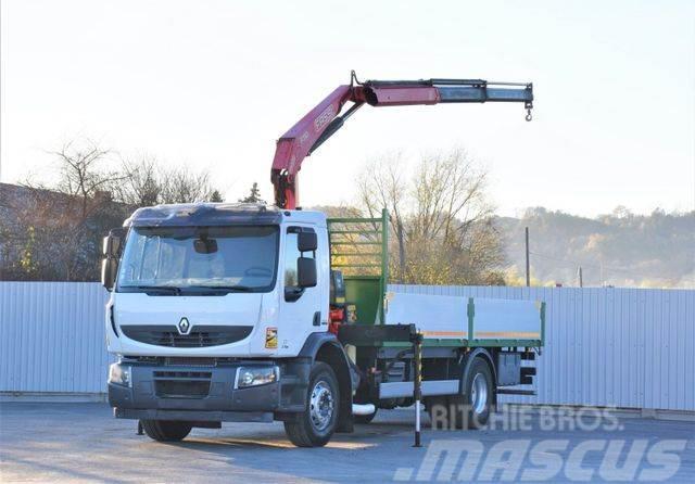 Renault Premium 370* FASSI F110A.22 * TOPZUSTAND Camion plateau ridelle avec grue