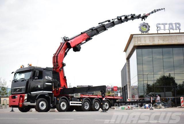 Volvo FH 540 10x4 FASSI 1950 FLY JIB 45 METERS ! WINCH Camion plateau ridelle avec grue