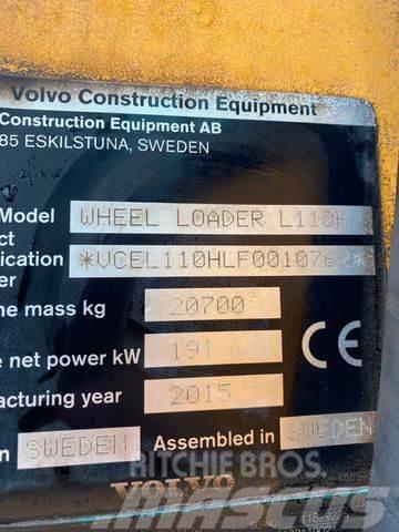 Volvo L110H *BJ. 2015 *15949 H/Klima/*TOP* Chargeuse sur pneus