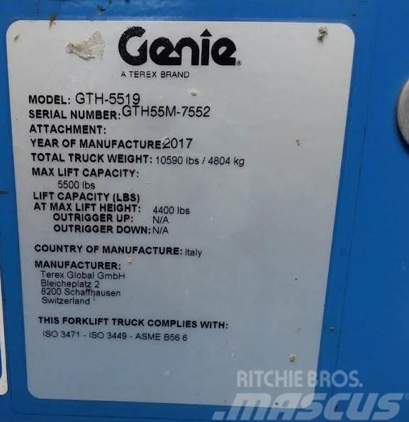 Genie GTH-5519, 5,500# 4x4 Chariot télescopique