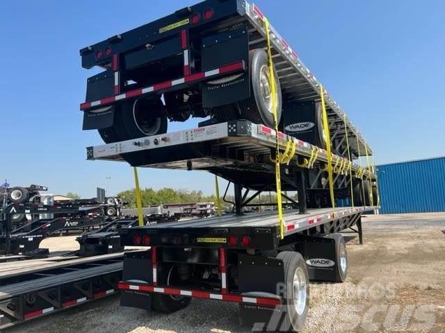  Wade 48' X 102 COMBO FLATBED FIXED SPREAD AXLES A Remorque ridelle