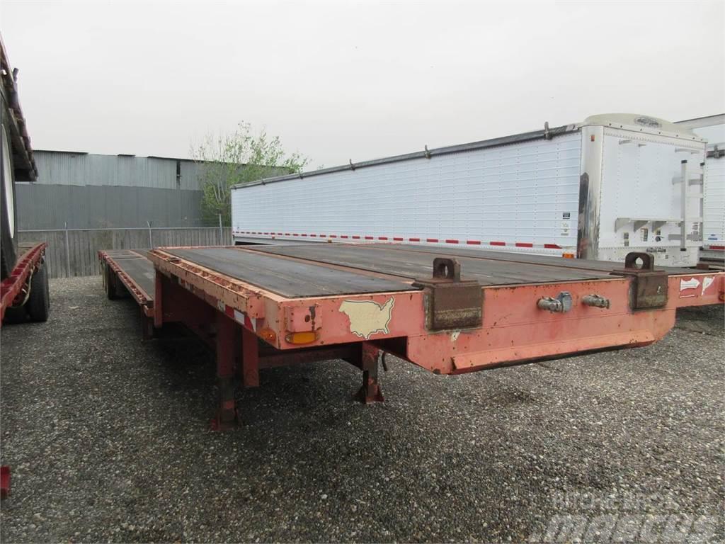  Wade 53'X102 THREE AXLE DROP DECK WITH TAIL ROLLER Semi remorque plateau ridelle