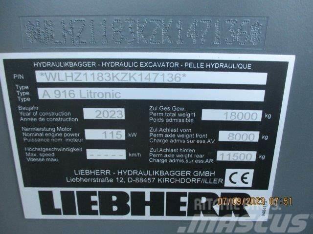 Liebherr A 916 Litronic G6.0-D Pelle sur pneus