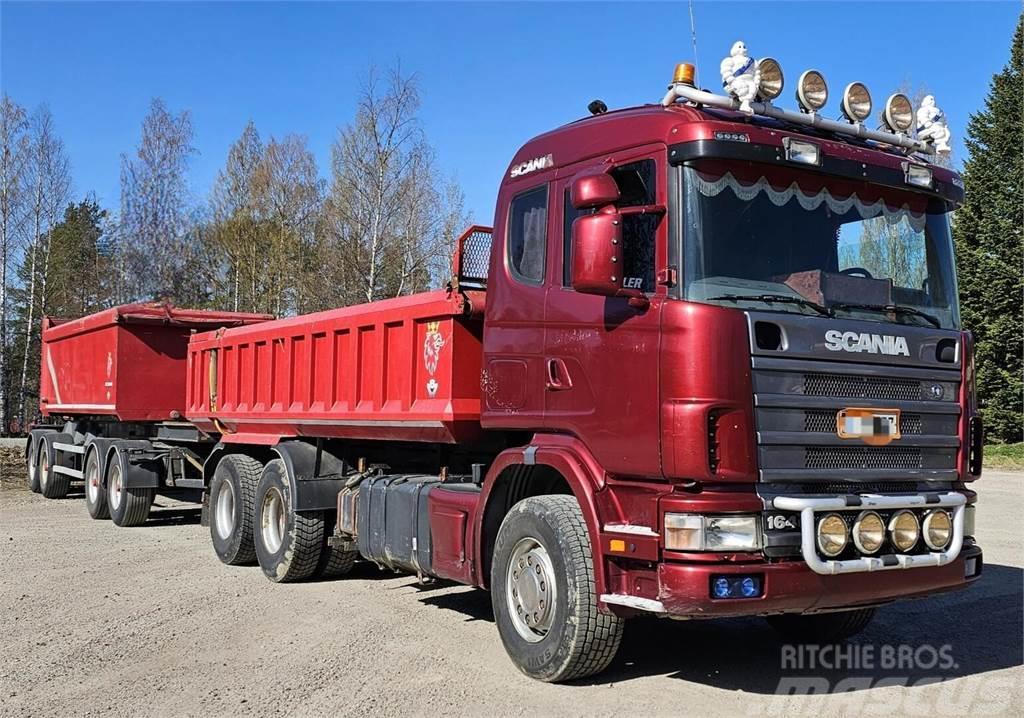 Scania R 164/ Jyki 4-aks. letkukasetti. Camion benne