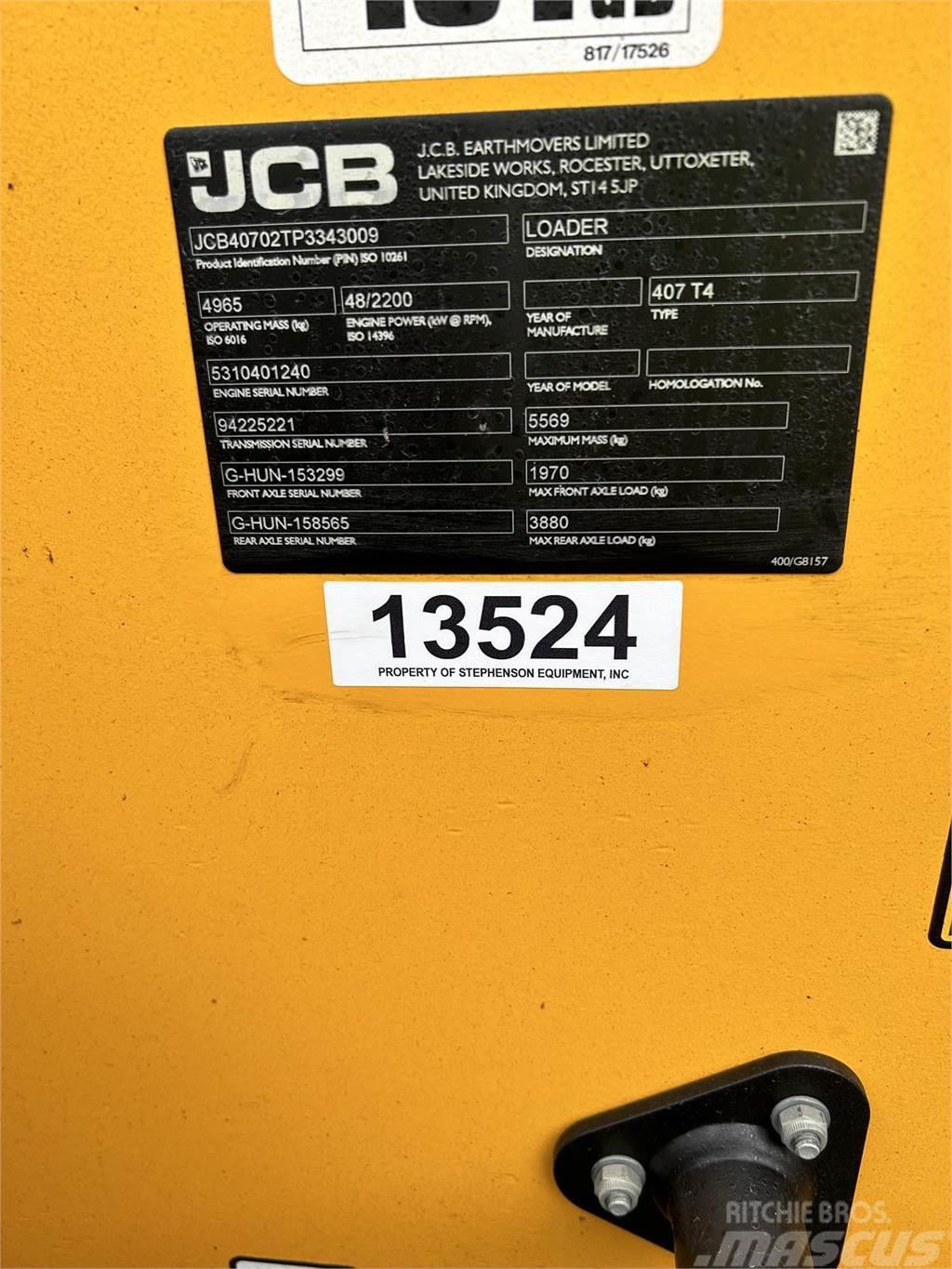 JCB 407 Chargeuse sur pneus