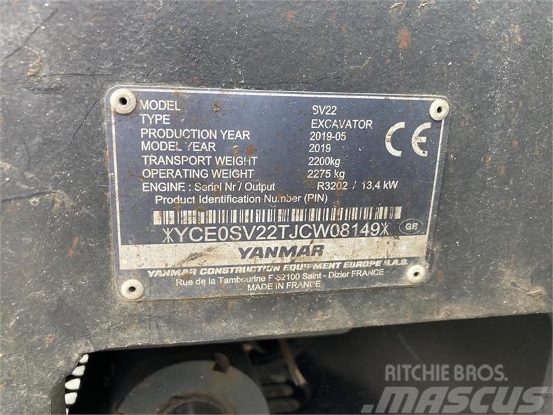 Yanmar SV22 Mini pelle < 7t