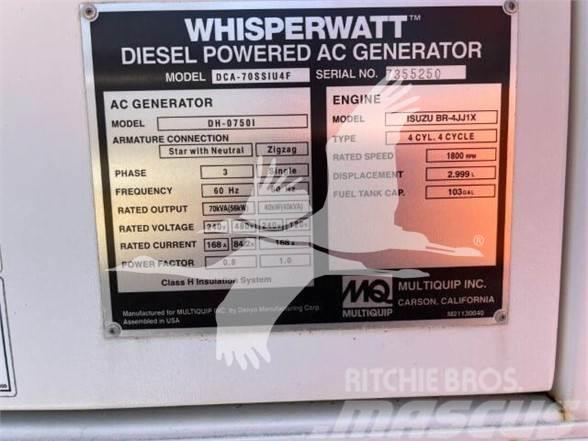 MultiQuip WHISPERWATT DCA70SSIU4F Générateurs au gaz