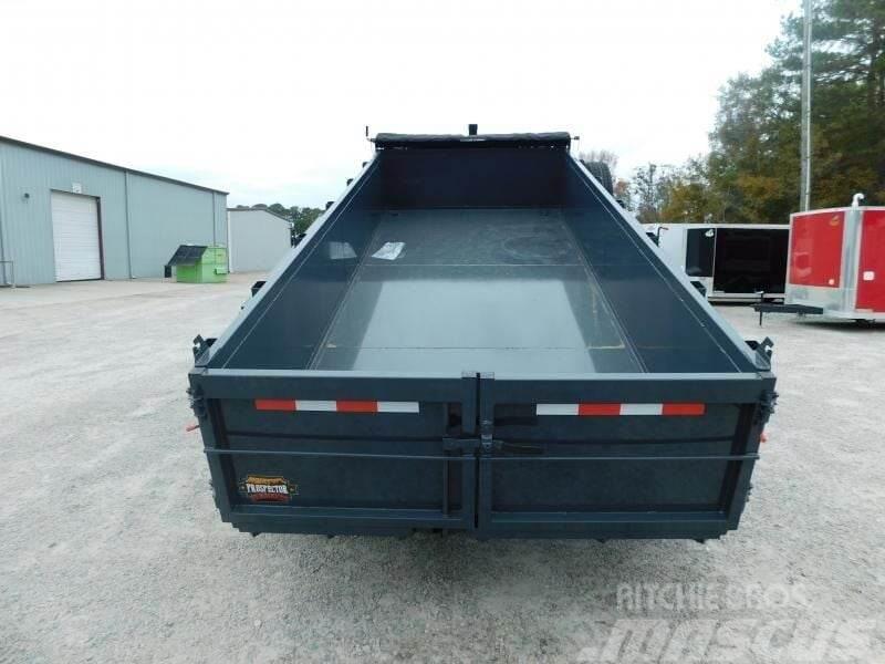  Covered Wagon Trailers 7x16 Telescoping Dump Remorque benne