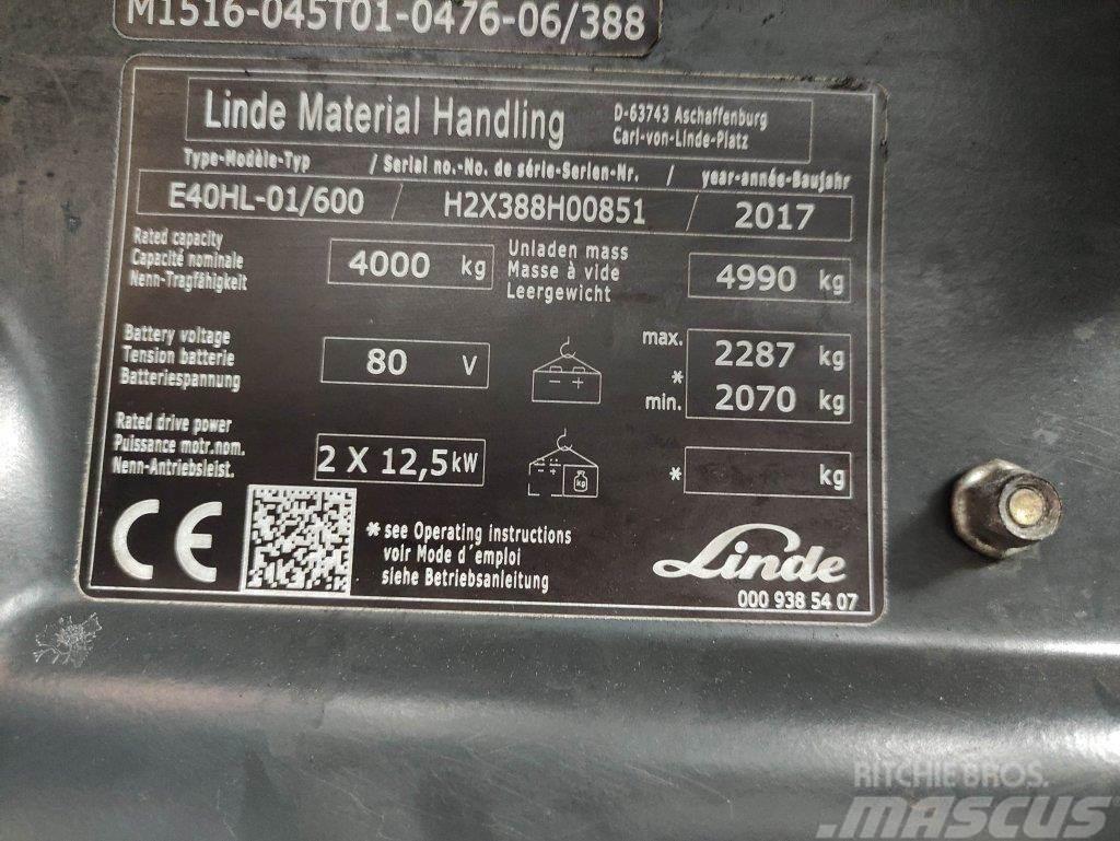 Linde E40HL-01/600-388 Chariots élévateurs électriques
