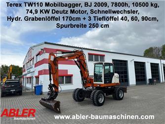 Terex TW 110 Mobilbagger Schwenkarm SW 4 Löffel