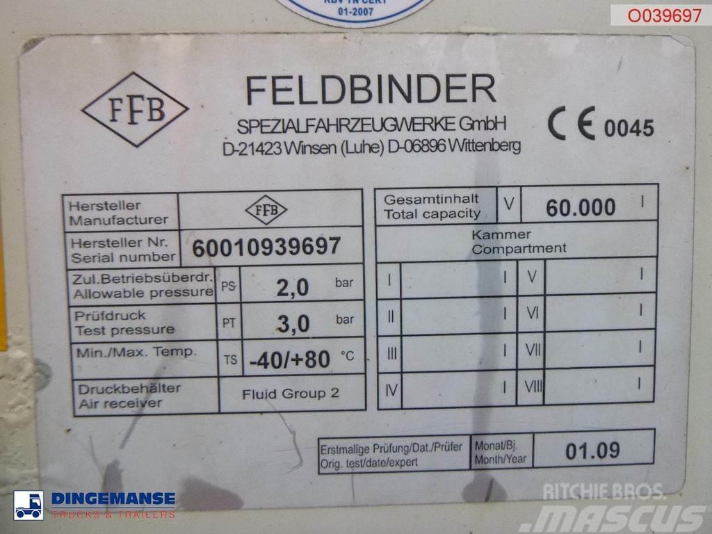 Feldbinder Powder tank alu 60 m3 (tipping) Benne semi remorque