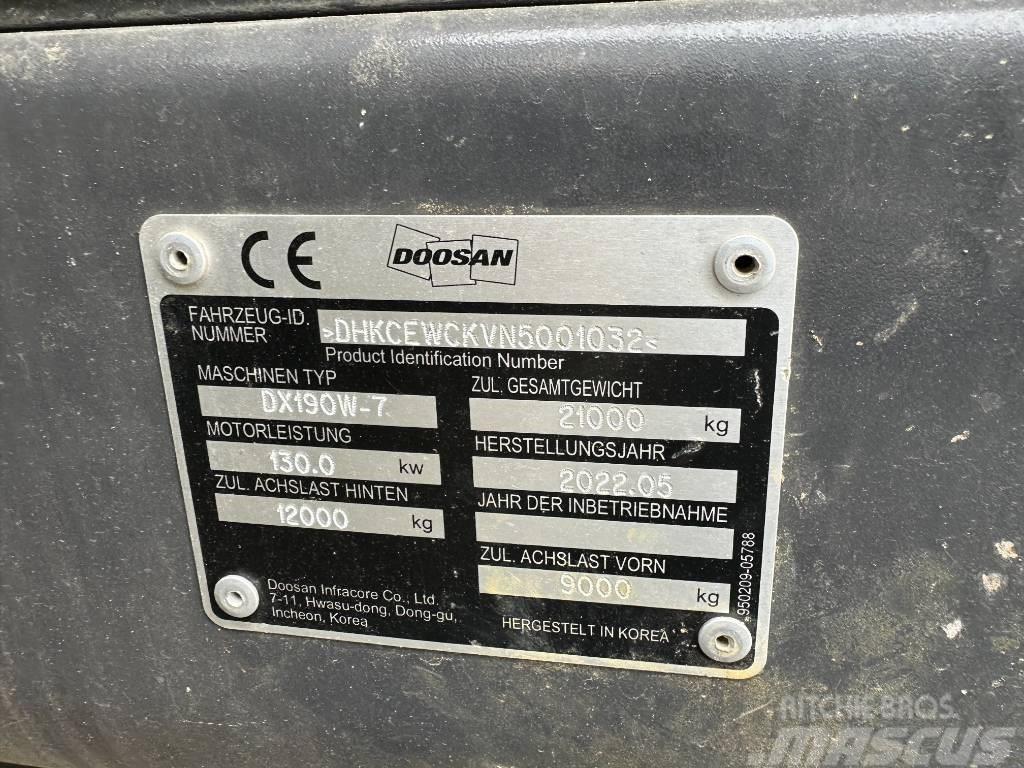 Doosan DX 190 W-7 Pelle sur pneus