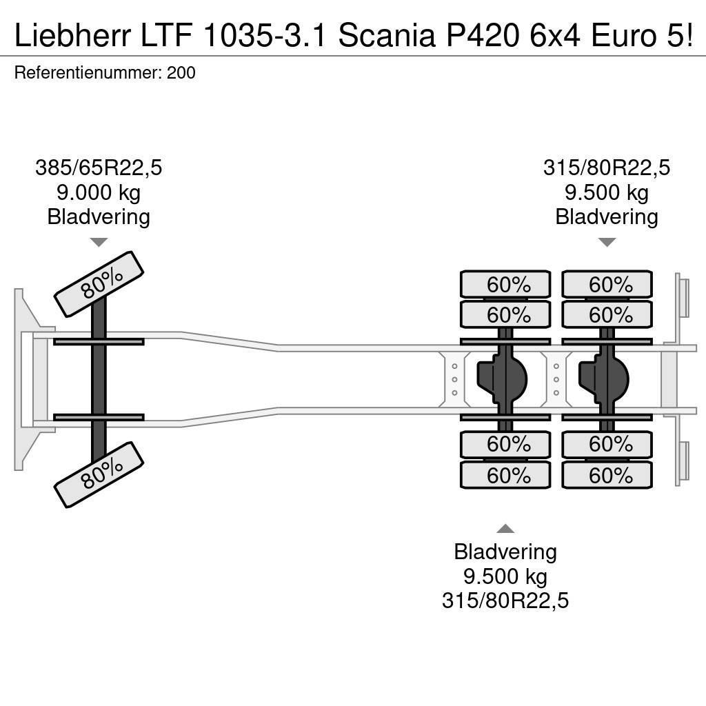 Liebherr LTF 1035-3.1 Scania P420 6x4 Euro 5! Grues tout terrain