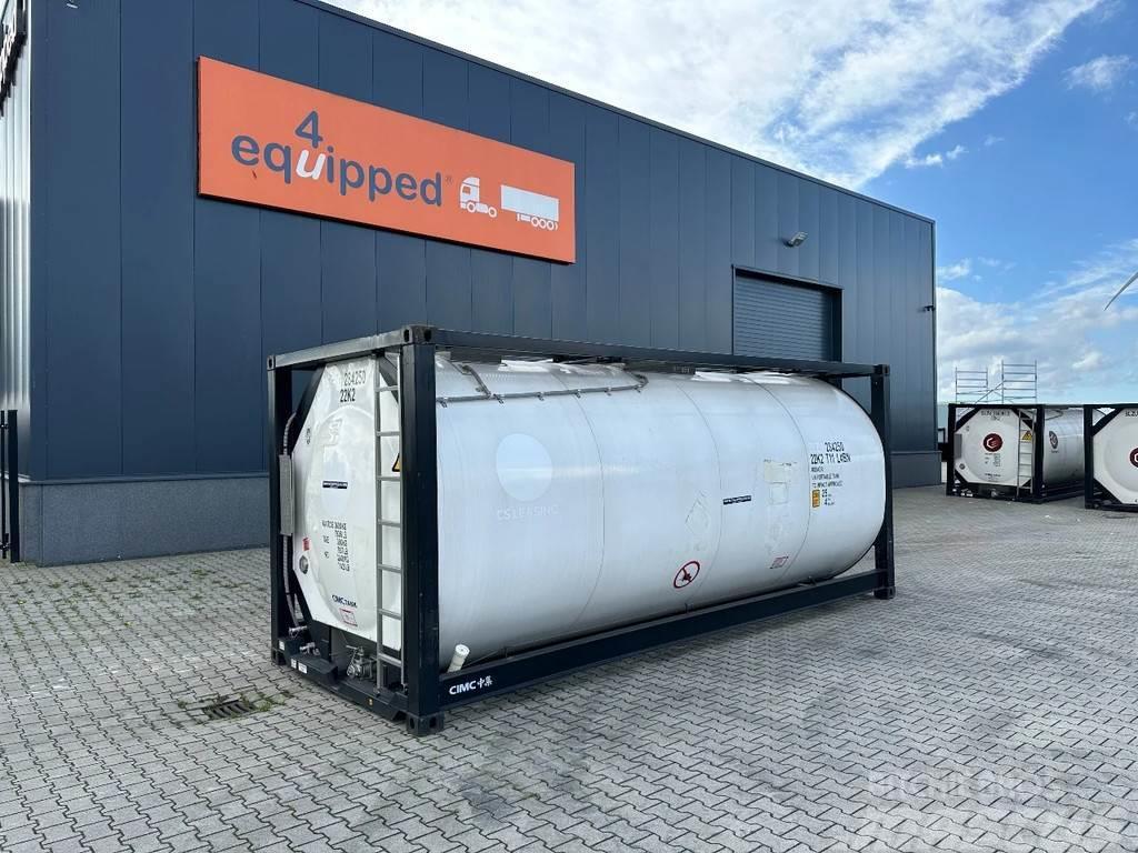 CIMC tankcontainers TOP: ONE WAY/NEW 20FT ISO tankconta Conteneurs-citernes