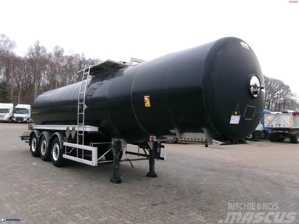 Magyar Bitumen / heavy oil tank inox 30.5 m3 / 1 comp + m Semi remorque citerne