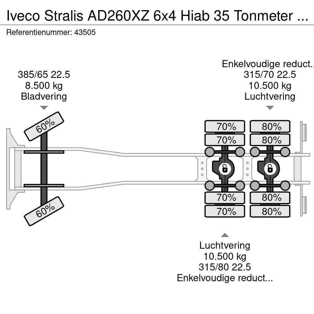 Iveco Stralis AD260XZ 6x4 Hiab 35 Tonmeter laadkraan + J Grues tout terrain