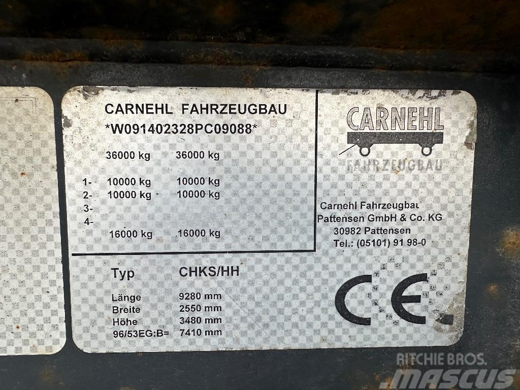Carnehl 2 akselinen paripyörillä / hydrauliperälaudalla Benne semi remorque