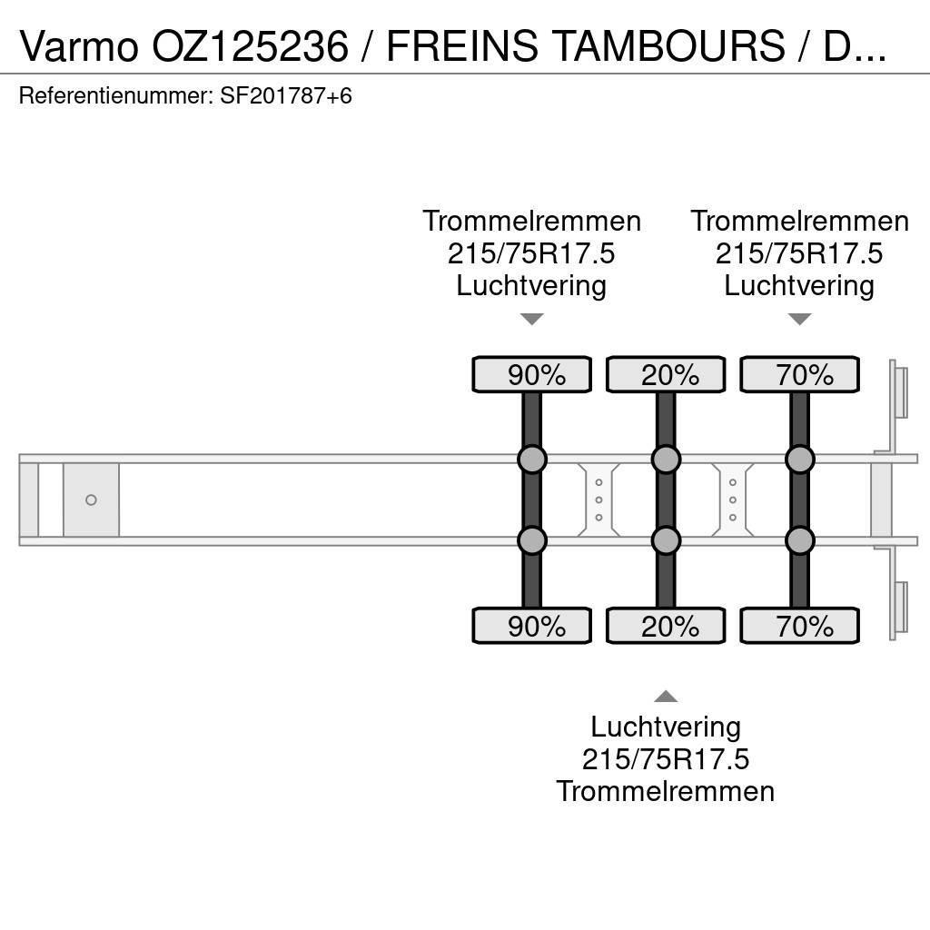 Varmo OZ125236 / FREINS TAMBOURS / DRUM BRAKES Semi remorque surbaissée