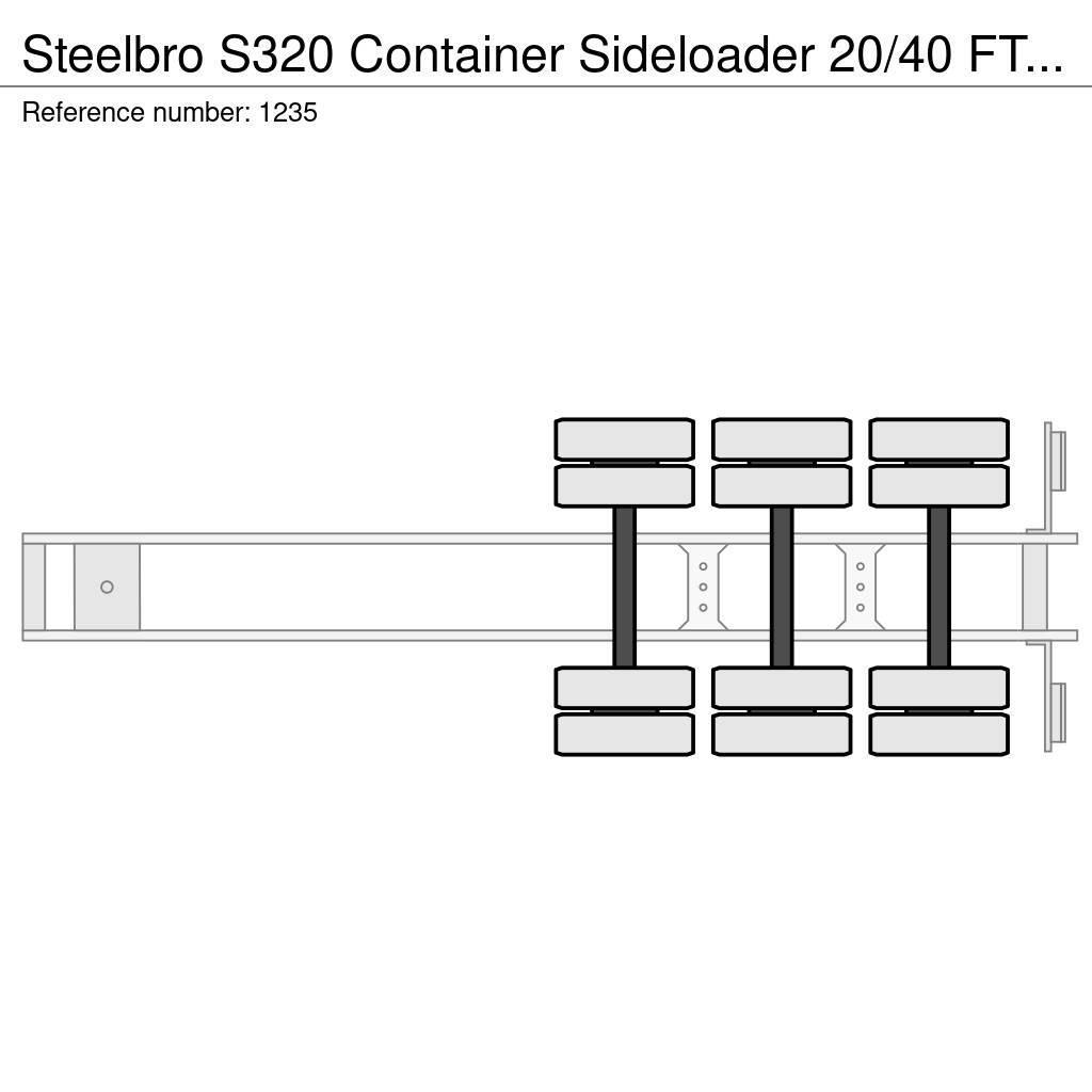 Steelbro S320 Container Sideloader 20/40 FT Remote 3 Axle 1 Semi remorque porte container