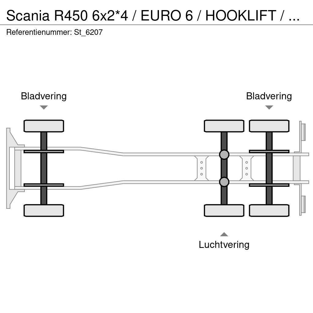 Scania R450 6x2*4 / EURO 6 / HOOKLIFT / ABROLKIPPER Camion ampliroll