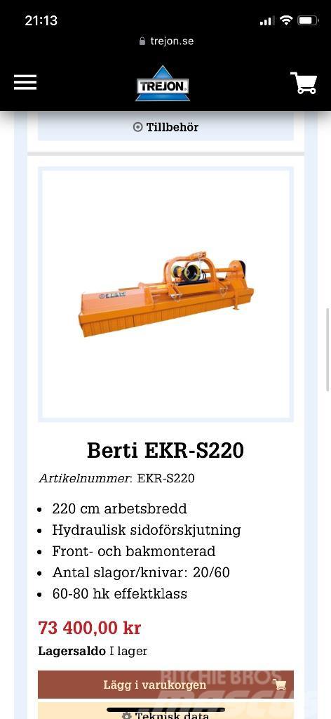 Berti Ekr-s 220 Slaghack Broyeur / Gyrobroyeur / Epareuse
