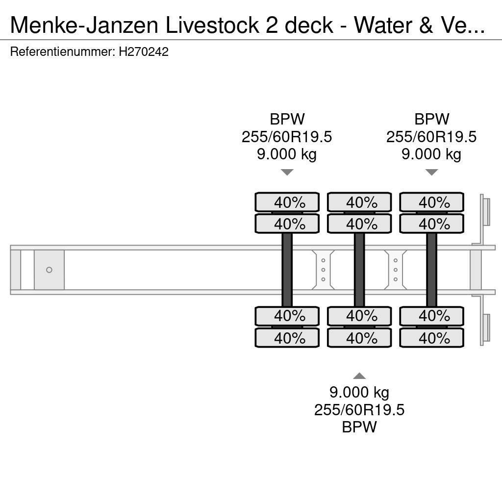  Menke-Janzen Livestock 2 deck - Water & Ventilatio Semi remorque bétaillère