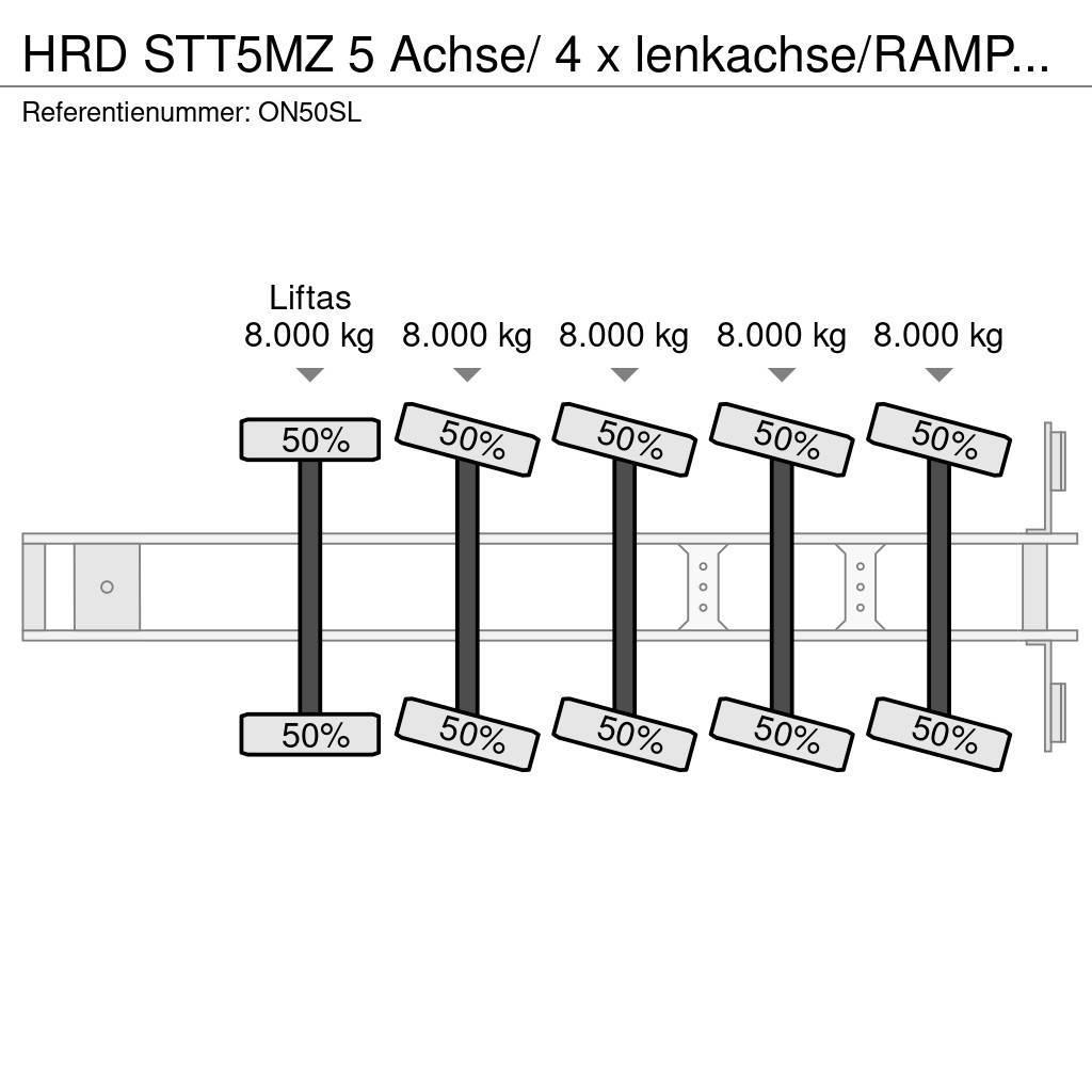 HRD STT5MZ 5 Achse/ 4 x lenkachse/RAMPEN/EXTENDABLE!! Semi remorque surbaissée