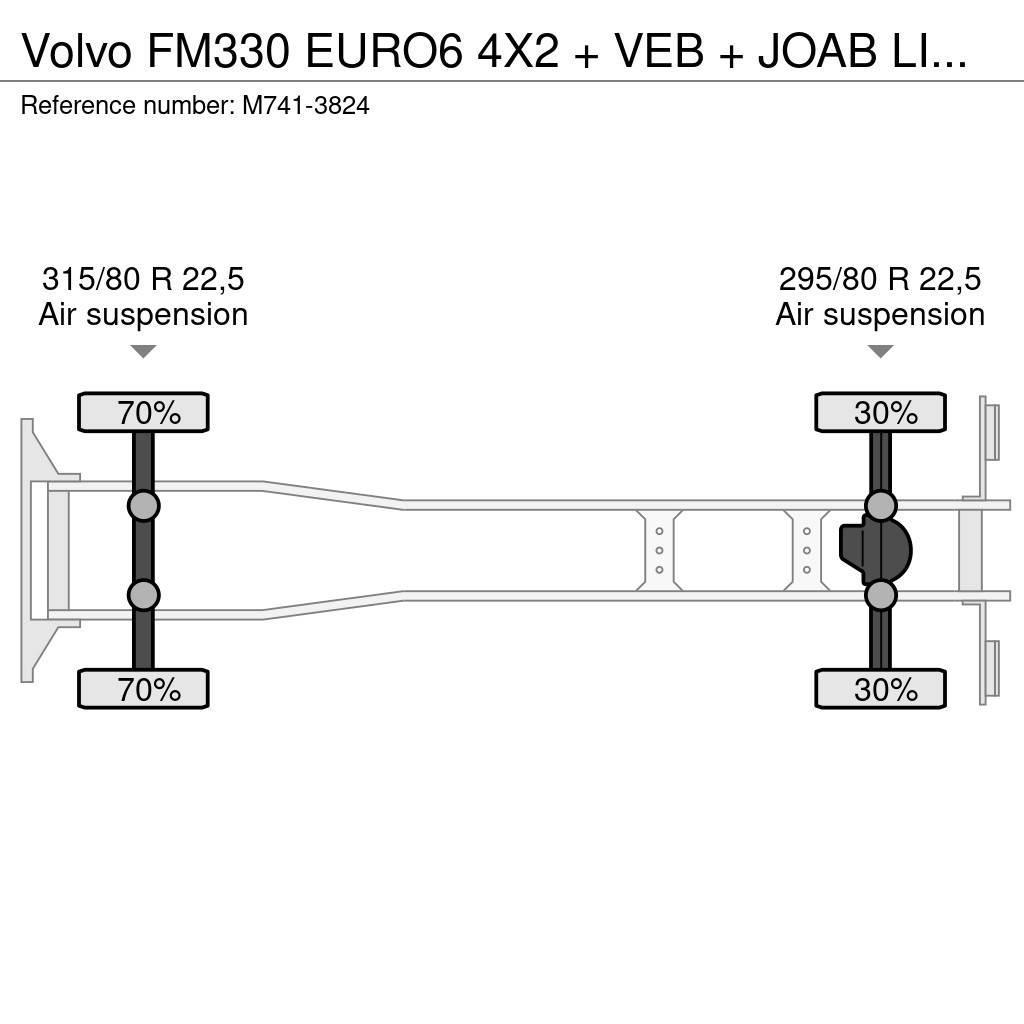 Volvo FM330 EURO6 4X2 + VEB + JOAB LIFT/EXTENDABLE + FUL Camion multibenne