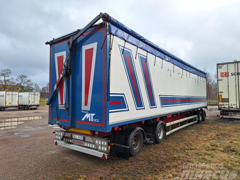  Eksjövagnen 4-axl Flistipp med Rulltäckning Remorque pour copeaux de bois