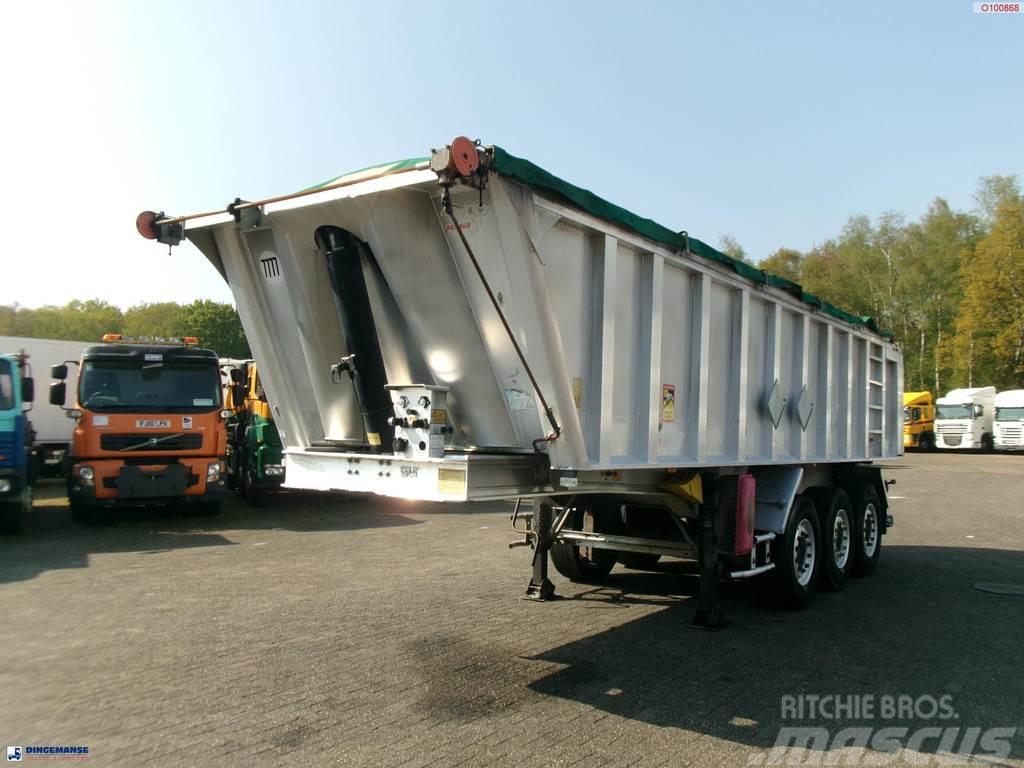 Benalu Tipper trailer alu 25 m3 + tarpaulin Benne semi remorque