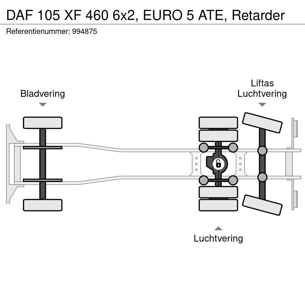 DAF 105 XF 460 6x2, EURO 5 ATE, Retarder Châssis cabine