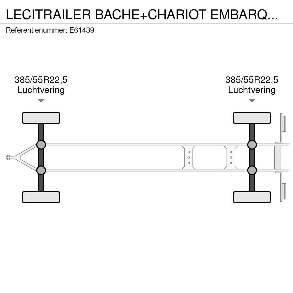 Lecitrailer BACHE+CHARIOT EMBARQUER/KOOIAAP Remorque à rideaux coulissants (PLSC)