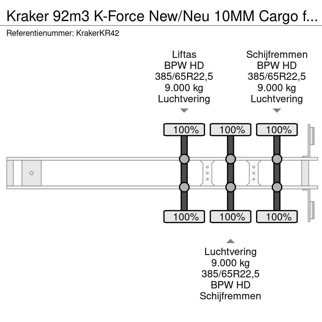 Kraker 92m3 K-Force New/Neu 10MM Cargo floor Liftas Alumi Semi-remorques à plancher mobile