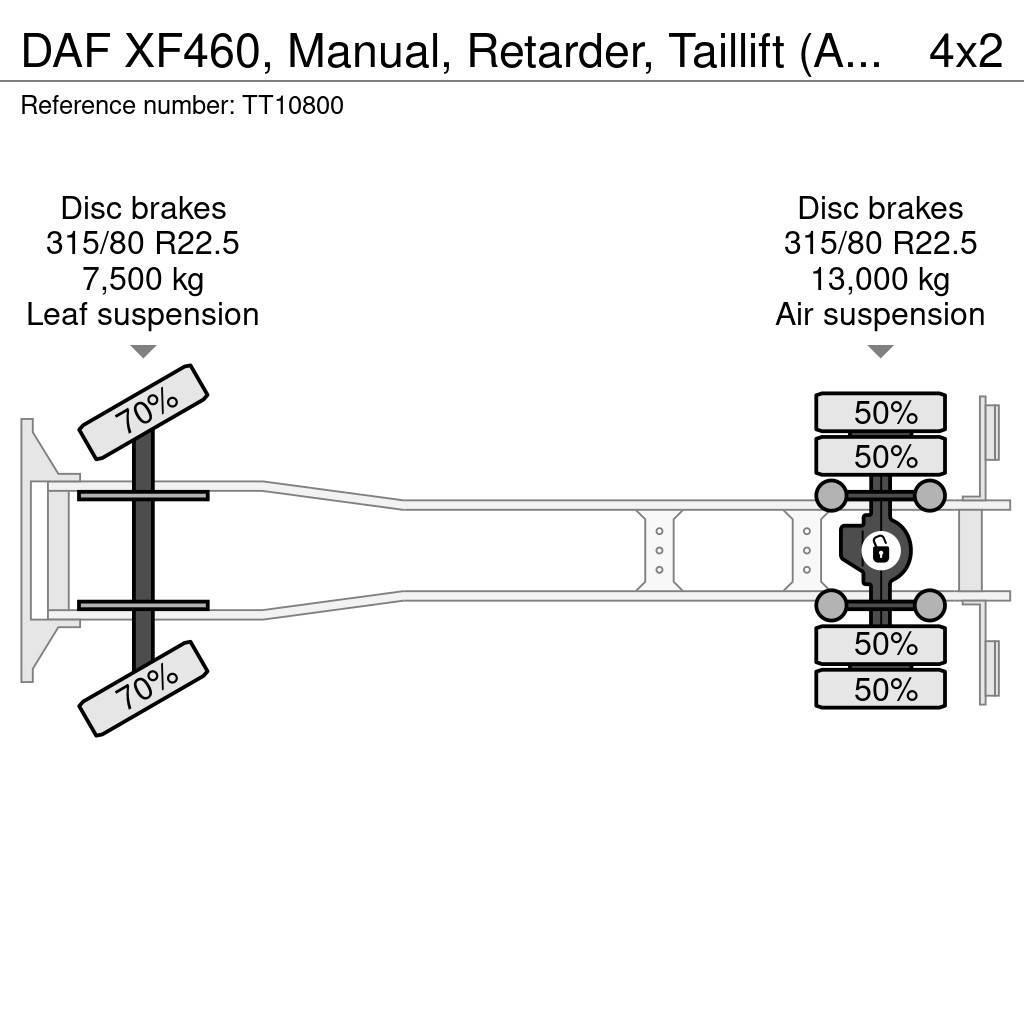 DAF XF460, Manual, Retarder, Taillift (Auffahrrampe, R Camion plateau