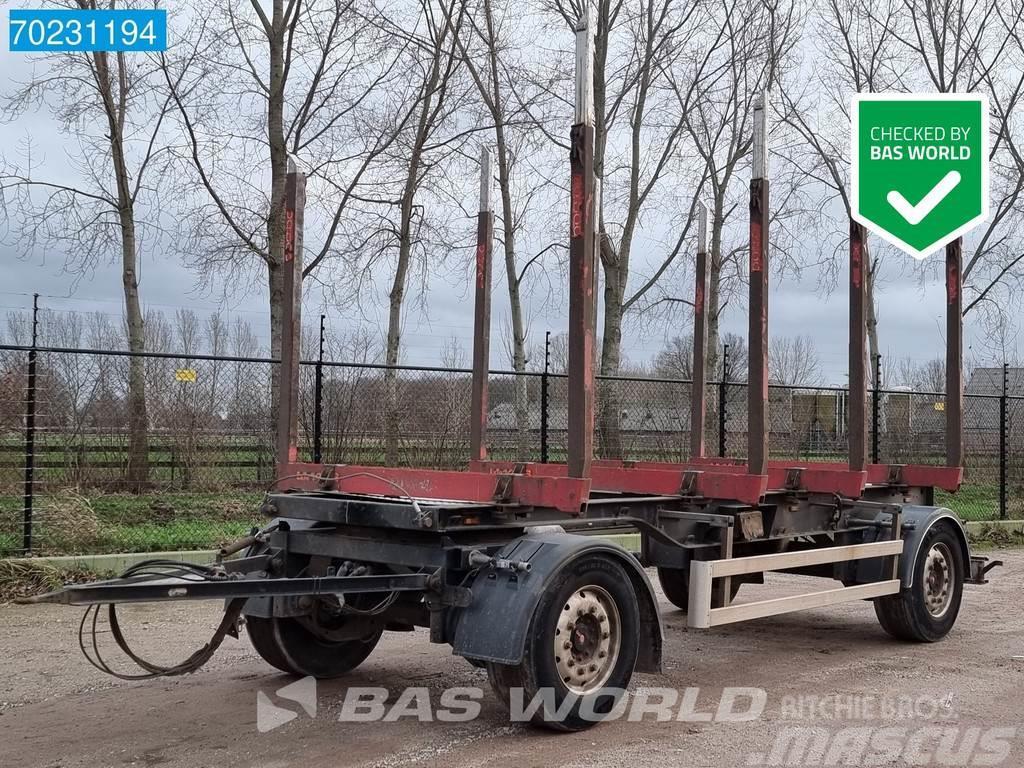  Pavic HTA 18 2 axles Holztransport Wood SAF Remorque grumière