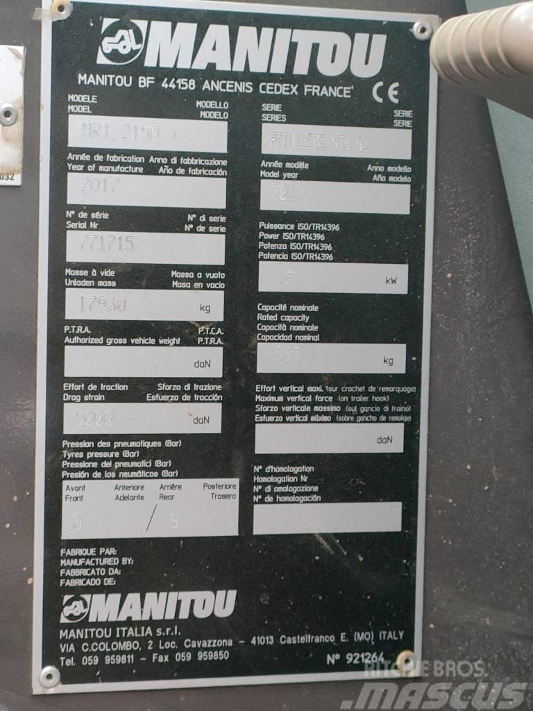 Manitou MRT 2150 Privilege Plus Chariot télescopique