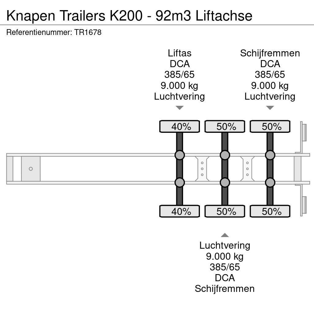 Knapen Trailers K200 - 92m3 Liftachse Semi-remorques à plancher mobile