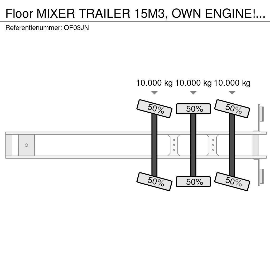 Floor MIXER TRAILER 15M3, OWN ENGINE!!NL MOGELIJK!! Autres semi remorques