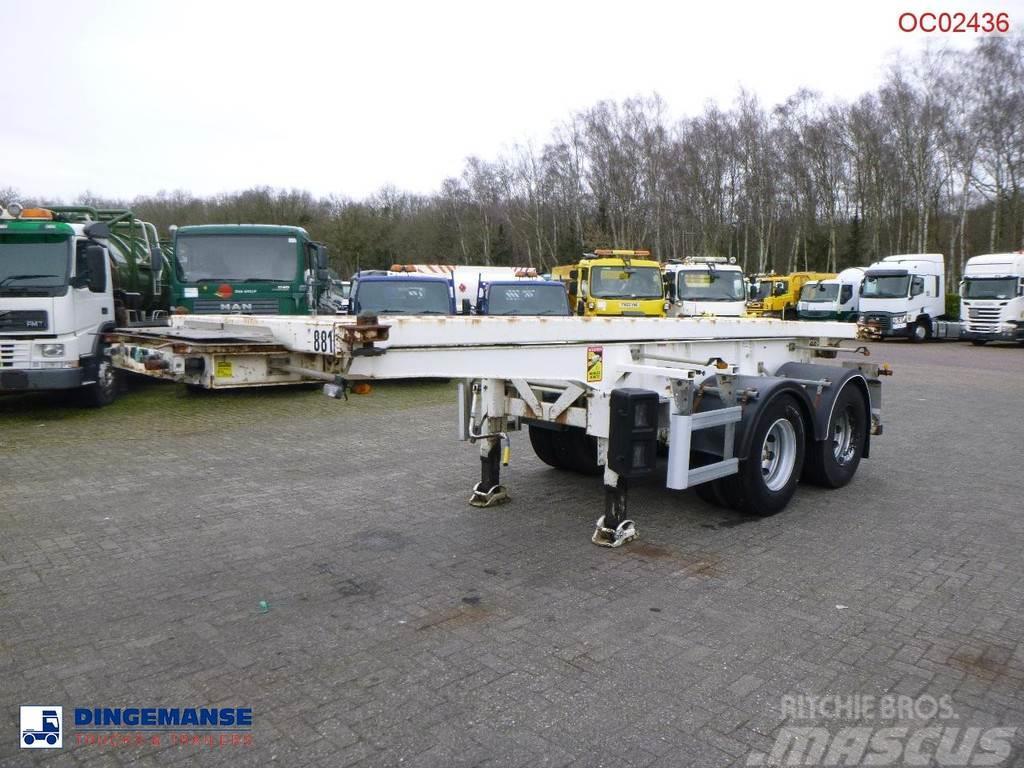 Robuste Kaiser 2-axle container chassis 20 ft. + tipping Benne semi remorque