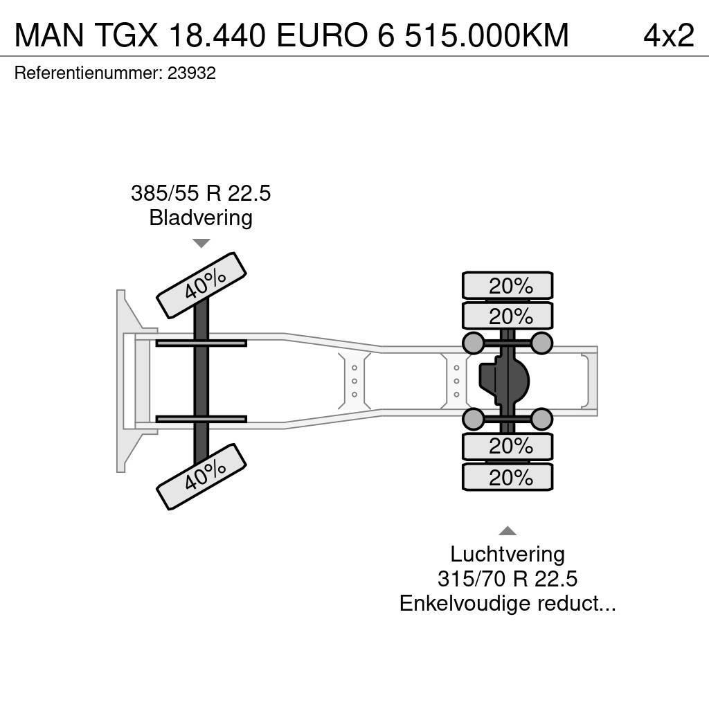 MAN TGX 18.440 EURO 6 515.000KM Tracteur routier
