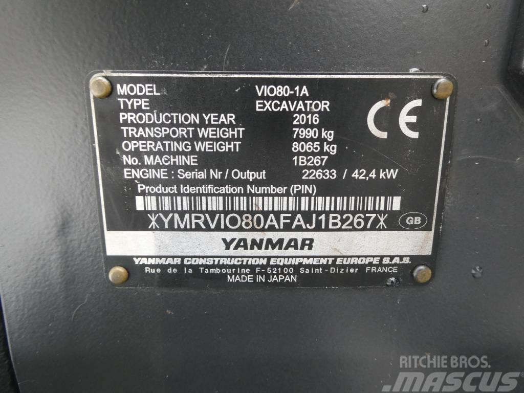 Yanmar Vio 80-1A Mini pelle 7t-12t