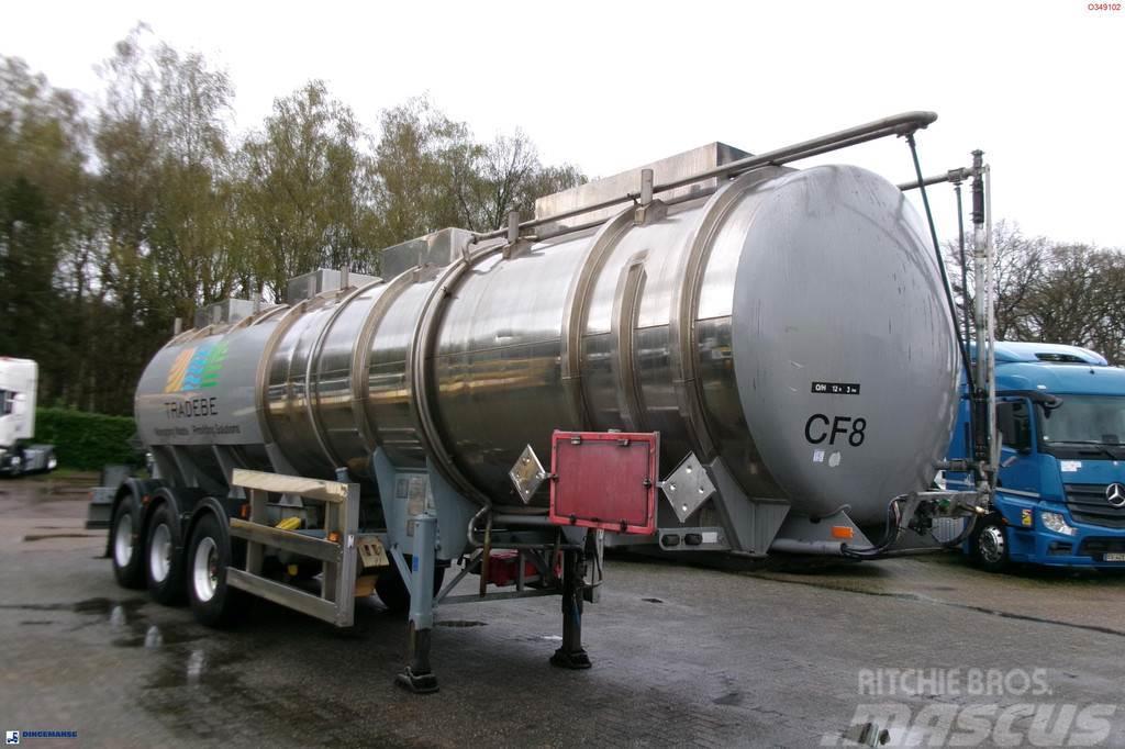  Clayton Chemical tank inox 30 m3 / 1 comp Semi remorque citerne