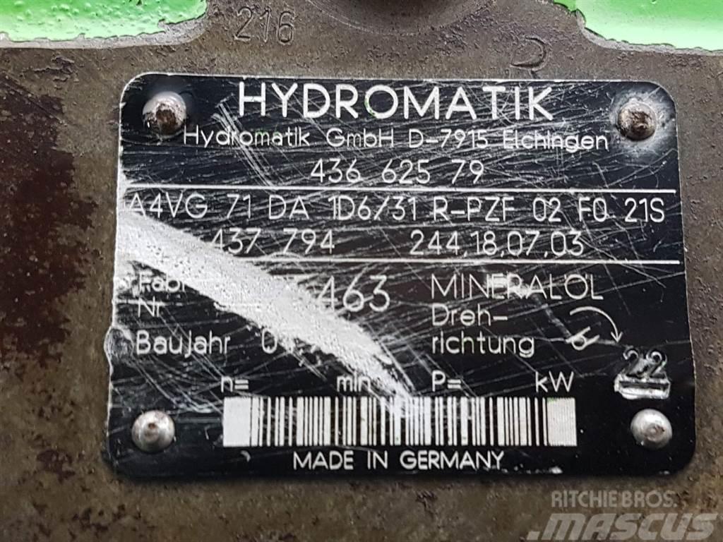 Hydromatik A4VG71DA1D6/31R - Drive pump/Fahrpumpe/Rijpomp Hydraulique