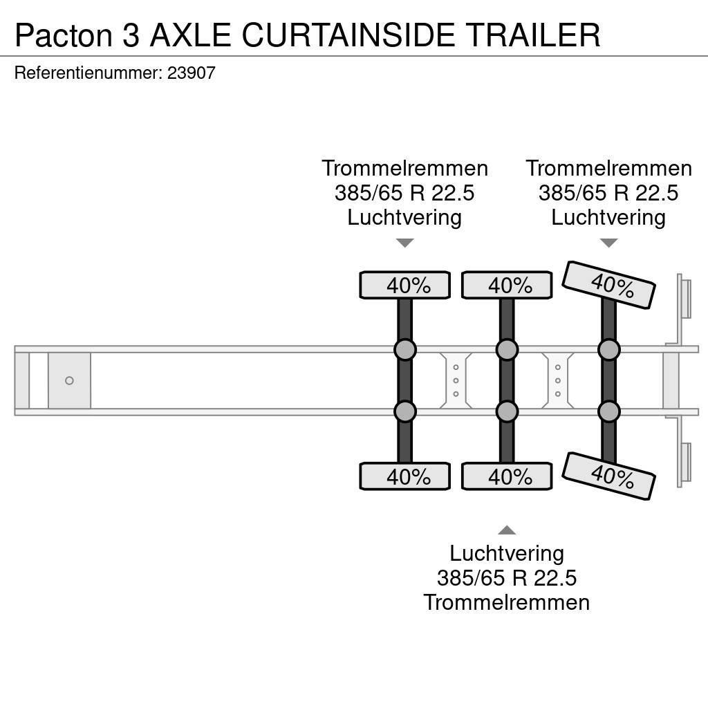 Pacton 3 AXLE CURTAINSIDE TRAILER Semi remorque à rideaux coulissants (PLSC)
