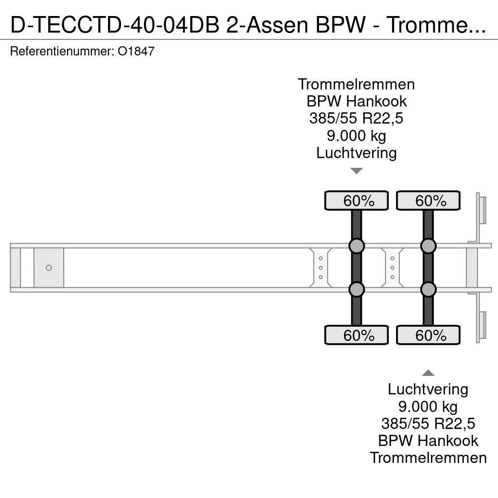 D-tec CTD-40-04DB 2-Assen BPW - Trommelremmen - Combi Do Semi remorque porte container