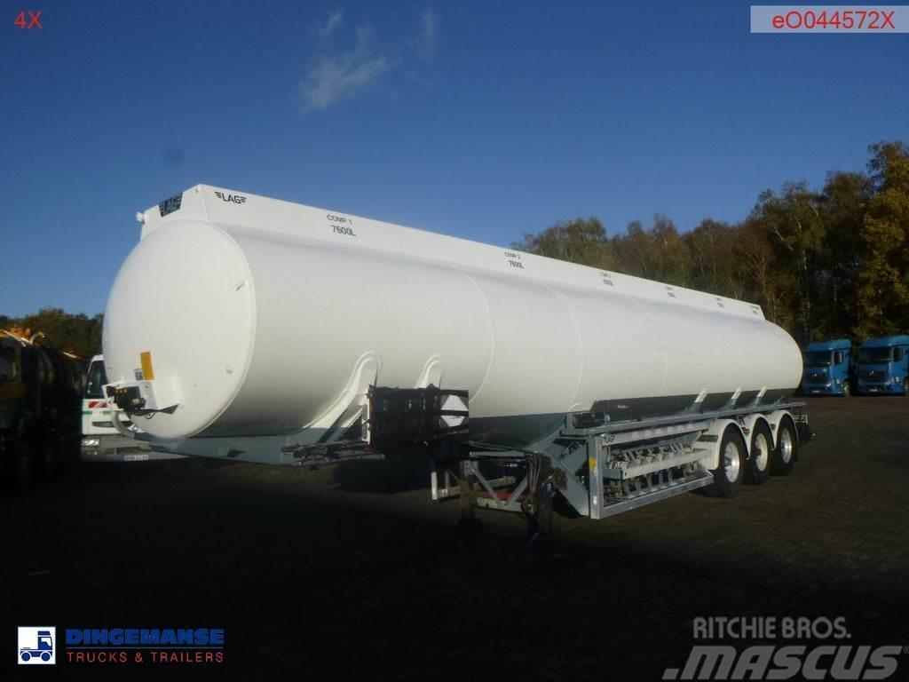 LAG Fuel tank alu 44.4 m3 / 6 comp + pump Semi remorque citerne