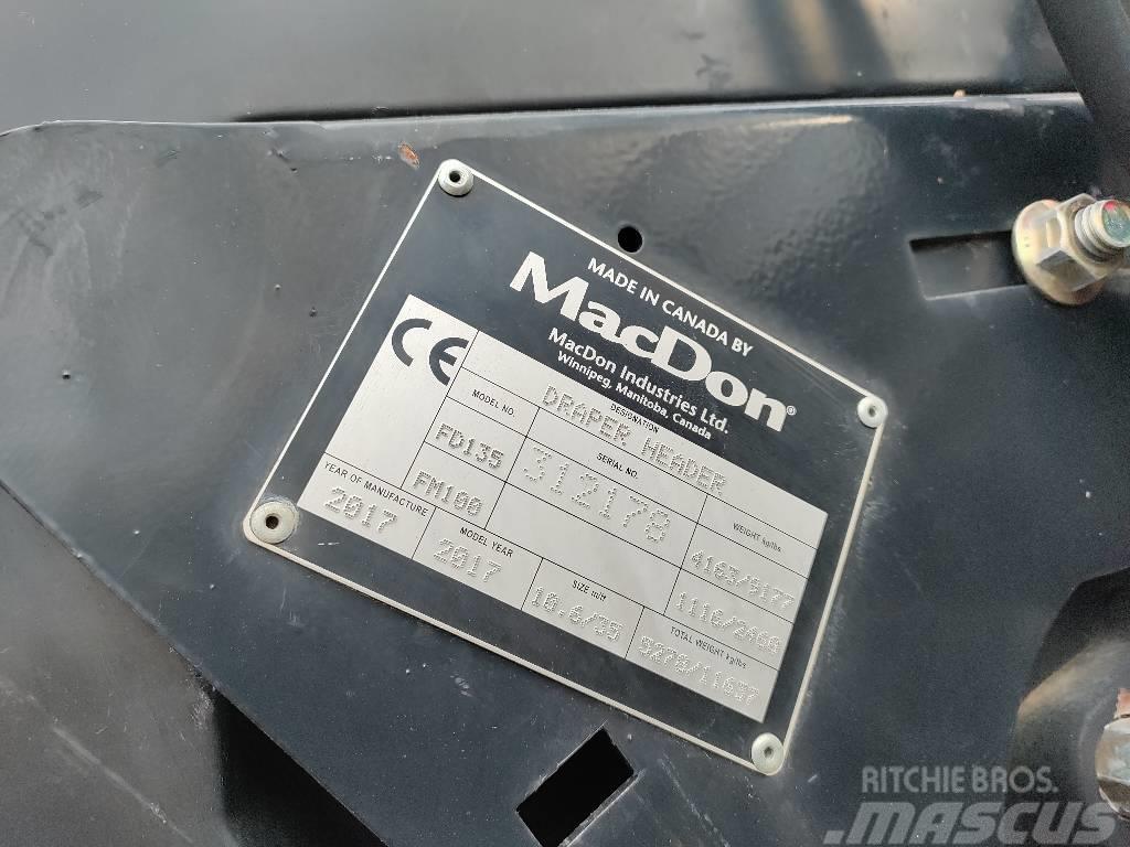 MacDon FD135 Barre de coupe pour moissonneuse batteuse