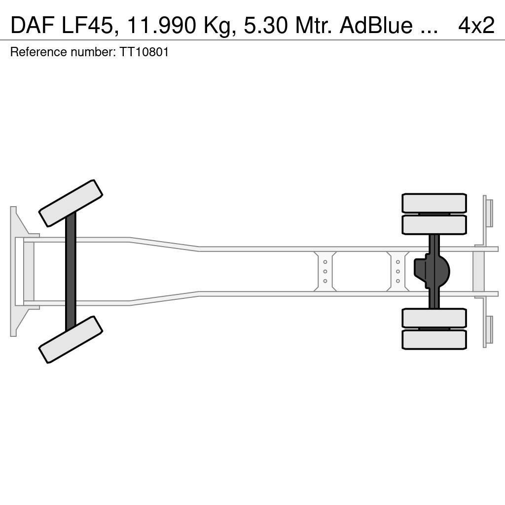 DAF LF45, 11.990 Kg, 5.30 Mtr. AdBlue Camion plateau