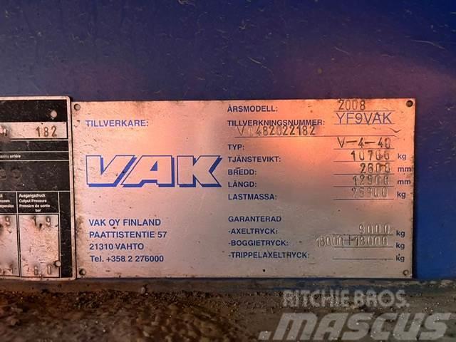 VAK V-4-40 VECTOR 1850 / BOX L=12385 mm Remorque frigorifique