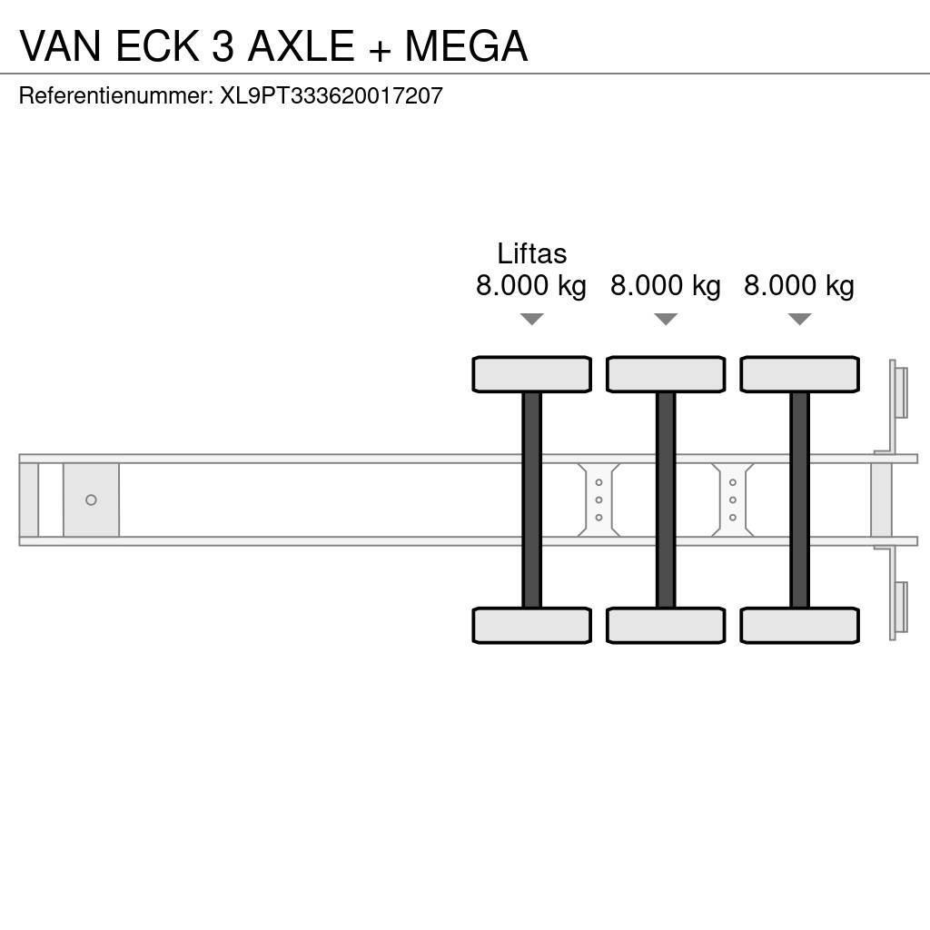 Van Eck 3 AXLE + MEGA Semi remorque fourgon